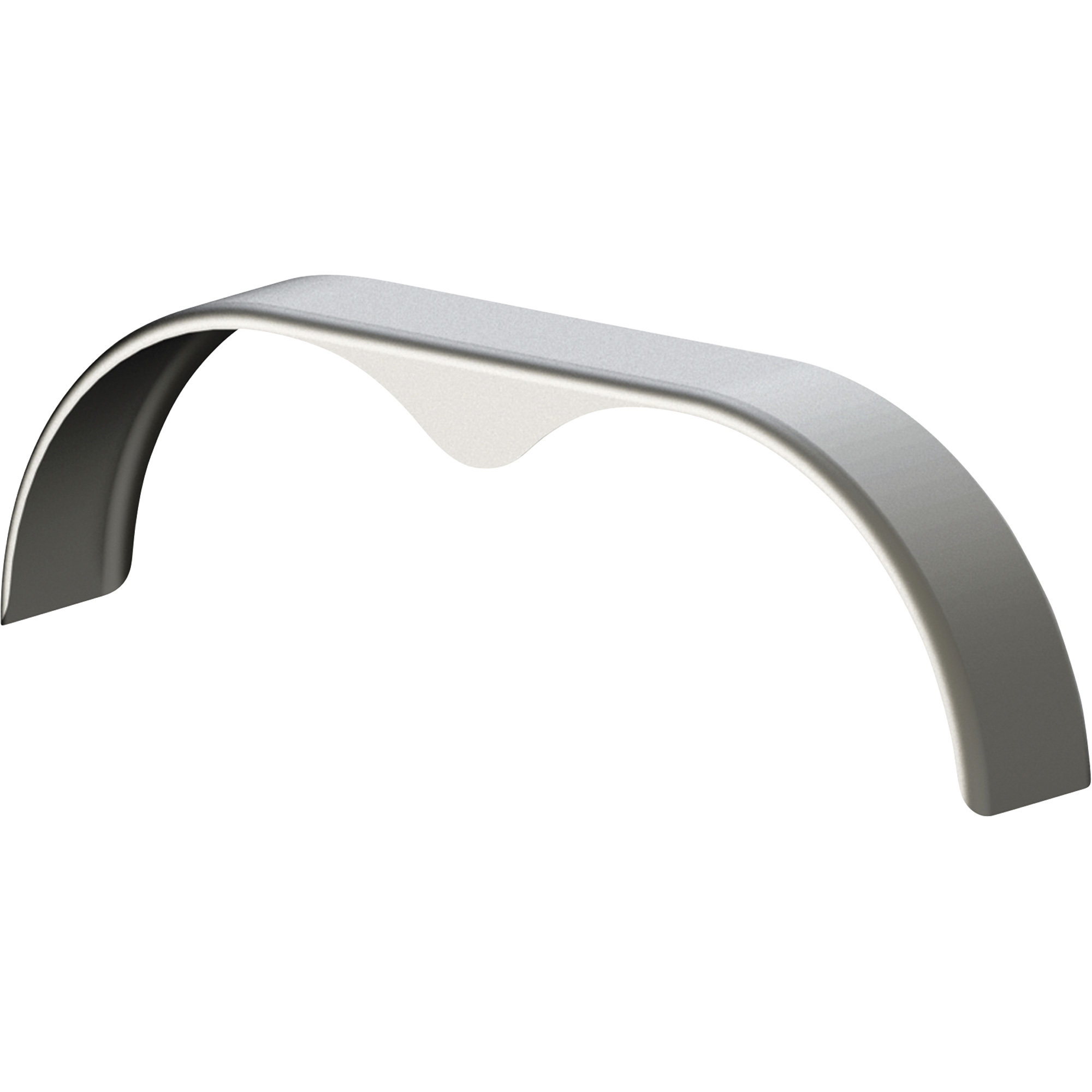 Tow Zone Tandem Round Steel Trailer Fender w/Teardrop, Fits 15in. Tires, 72in.Lx 9in. x 20 1/2in.